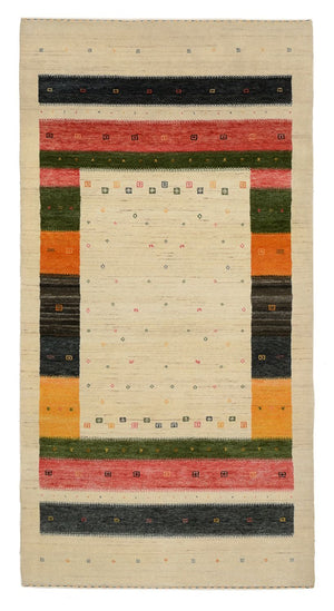 Läufer Gabbeh - Loribaft Indus - 195 x 101 cm - hellbeige