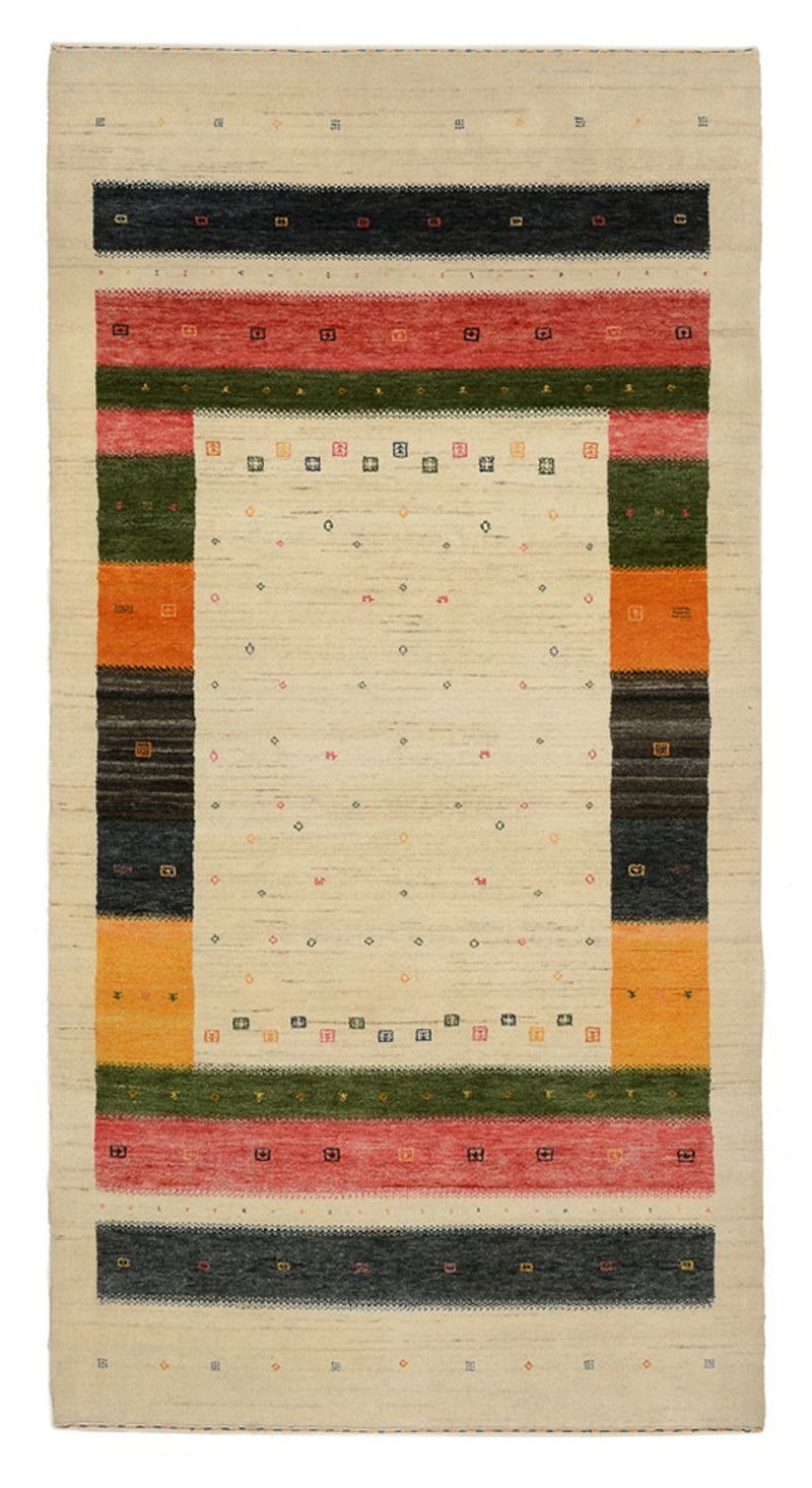 Läufer Gabbeh - Loribaft Indus - 195 x 101 cm - hellbeige