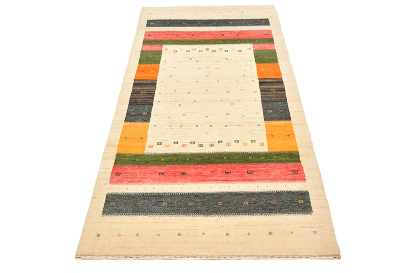 Läufer Gabbeh - Loribaft Indus - 195 x 101 cm - hellbeige