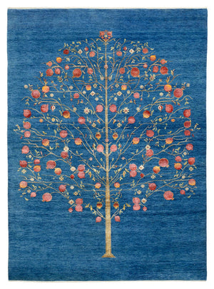 Gabbeh Teppich - Loribaft Indus - 243 x 177 cm - blau