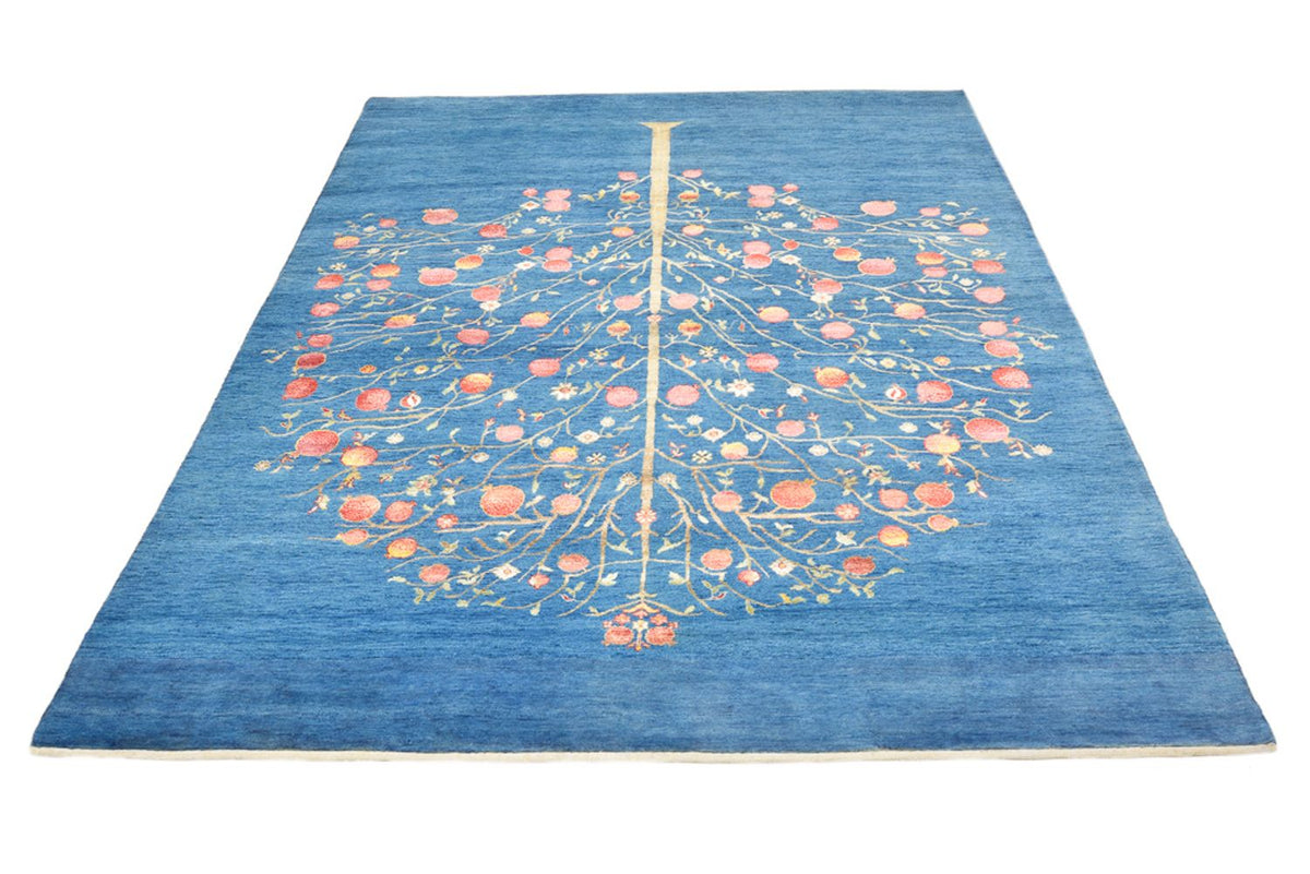 Gabbeh Teppich - Loribaft Indus - 243 x 177 cm - blau