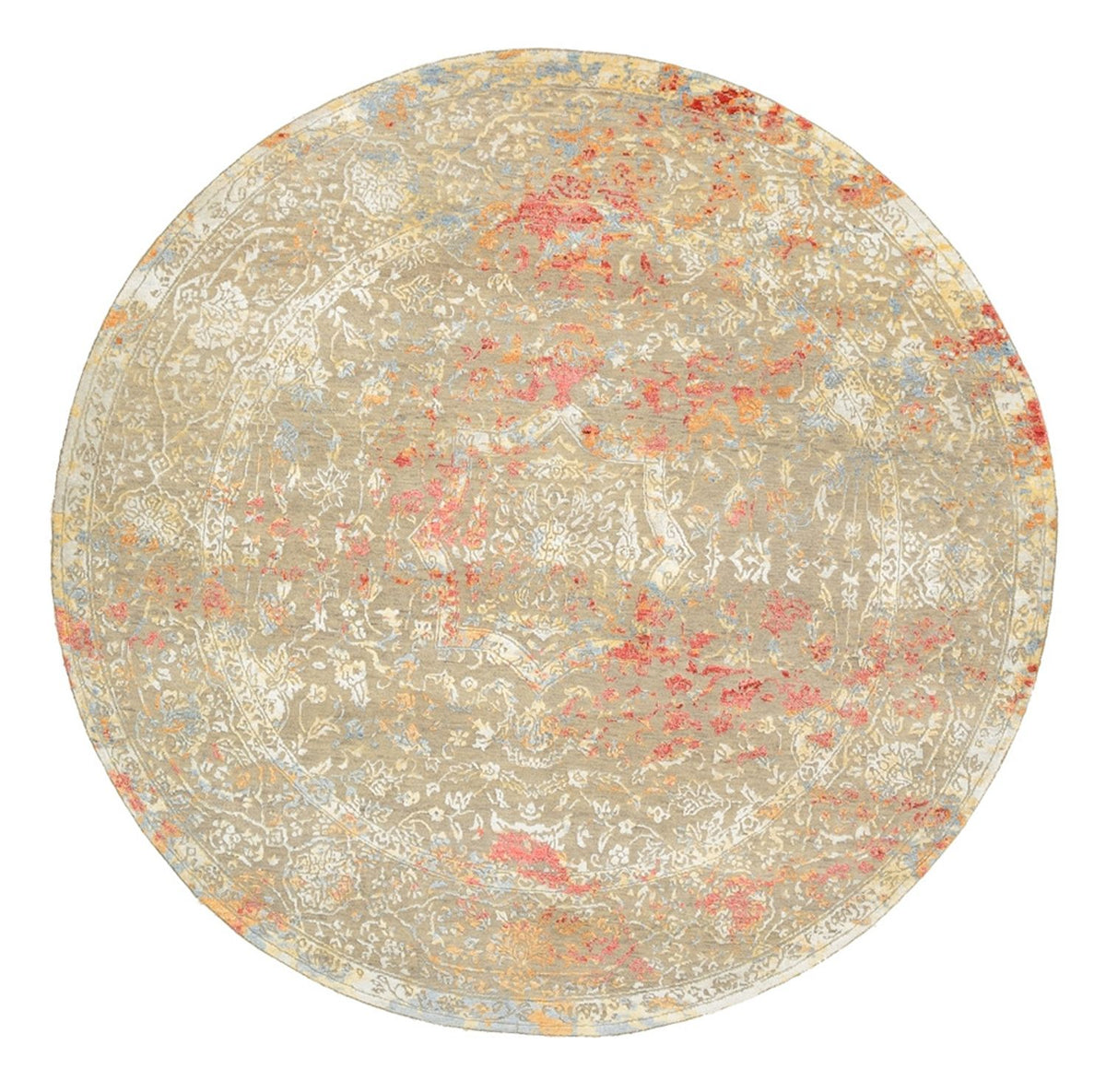 Designer Teppich rund  - 204 x 202 cm - sand