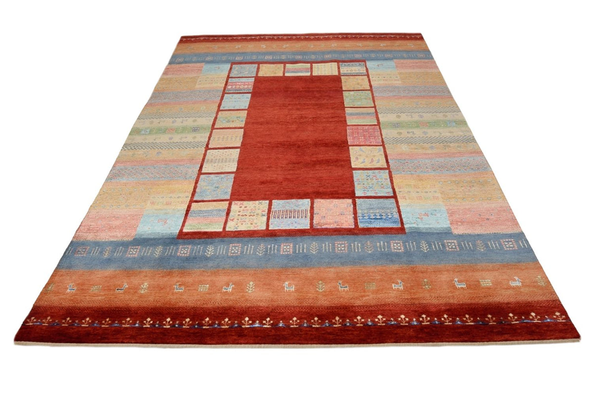 Gabbeh Teppich - Loribaft Indus - 299 x 203 cm - rot