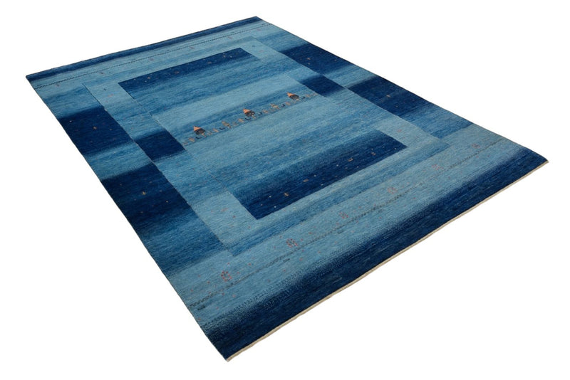 Gabbeh Teppich - Loribaft Indus - 241 x 175 cm - blau