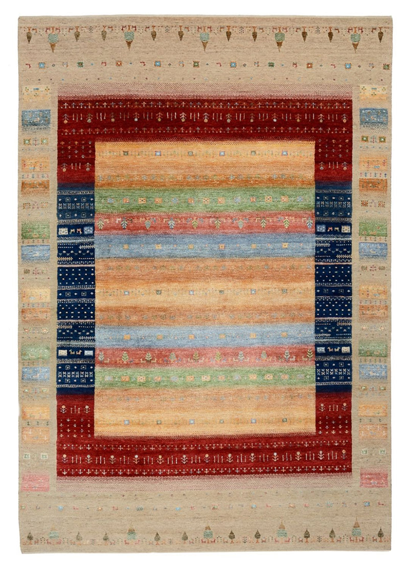 Gabbeh Teppich - Loribaft Indus - 300 x 206 cm - mehrfarbig