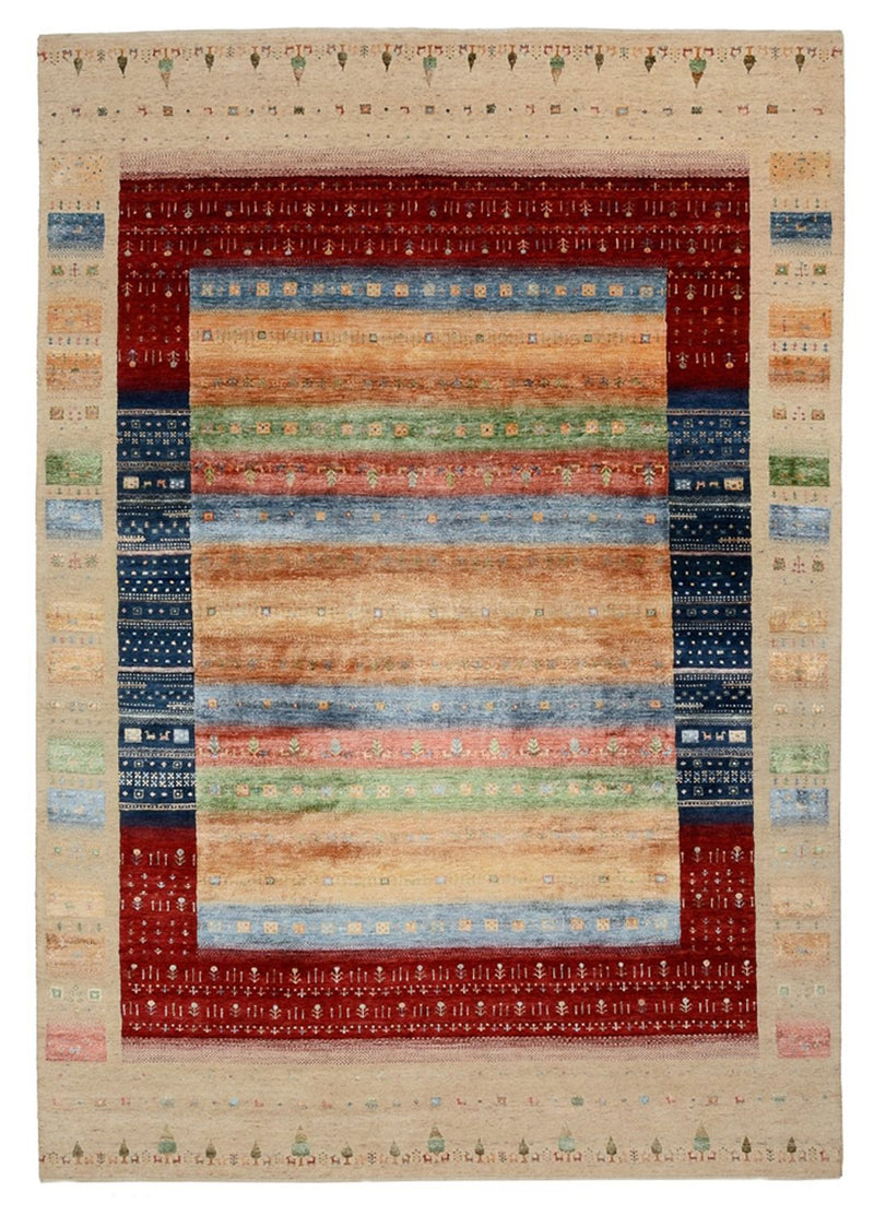 Gabbeh Teppich - Loribaft Indus - 343 x 241 cm - mehrfarbig