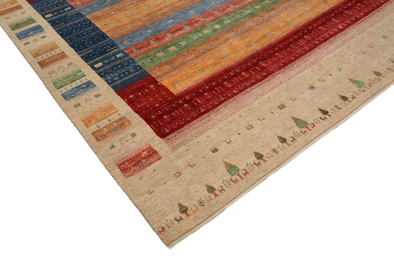 Gabbeh Teppich - Loribaft Indus - 343 x 241 cm - mehrfarbig