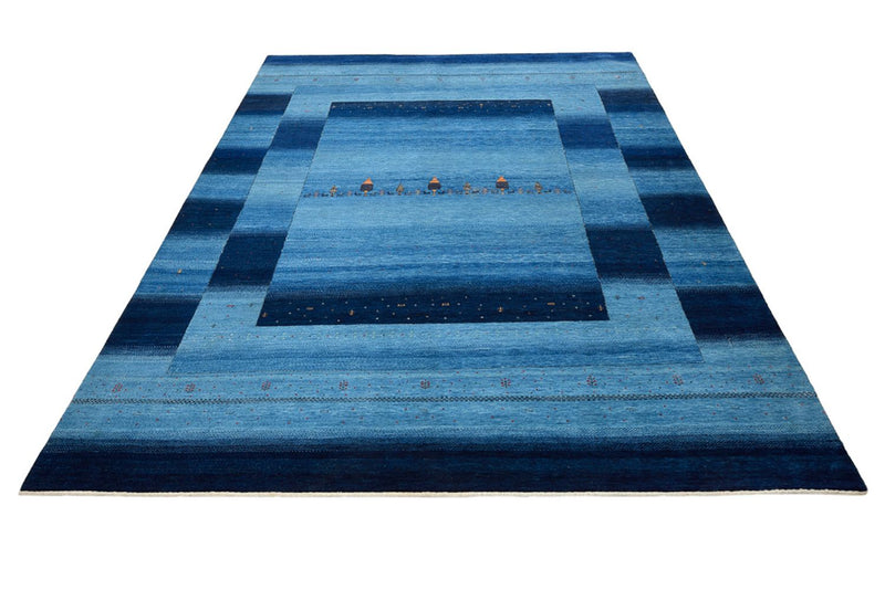 Gabbeh Teppich - Loribaft Indus - 304 x 243 cm - hellblau