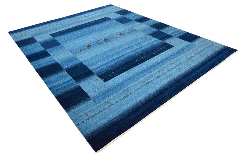 Gabbeh Teppich - Loribaft Indus - 304 x 243 cm - hellblau