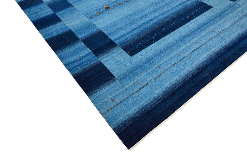 Gabbeh Teppich - Loribaft Indus - 304 x 243 cm - hellblau