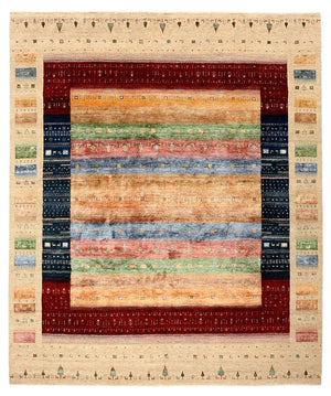Gabbeh Teppich - Loribaft Indus - 300 x 251 cm - mehrfarbig