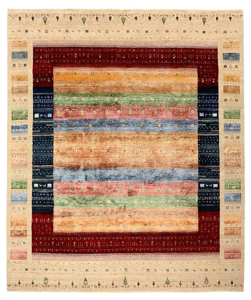 Gabbeh Teppich - Loribaft Indus - 300 x 251 cm - mehrfarbig