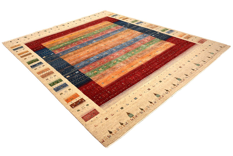 Gabbeh Teppich - Loribaft Indus - 300 x 251 cm - mehrfarbig