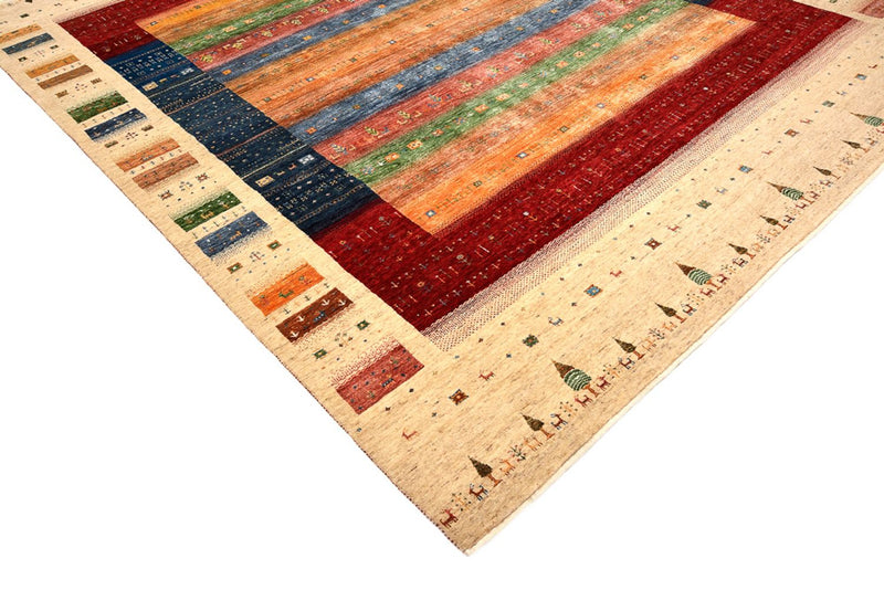 Gabbeh Teppich - Loribaft Indus - 300 x 251 cm - mehrfarbig