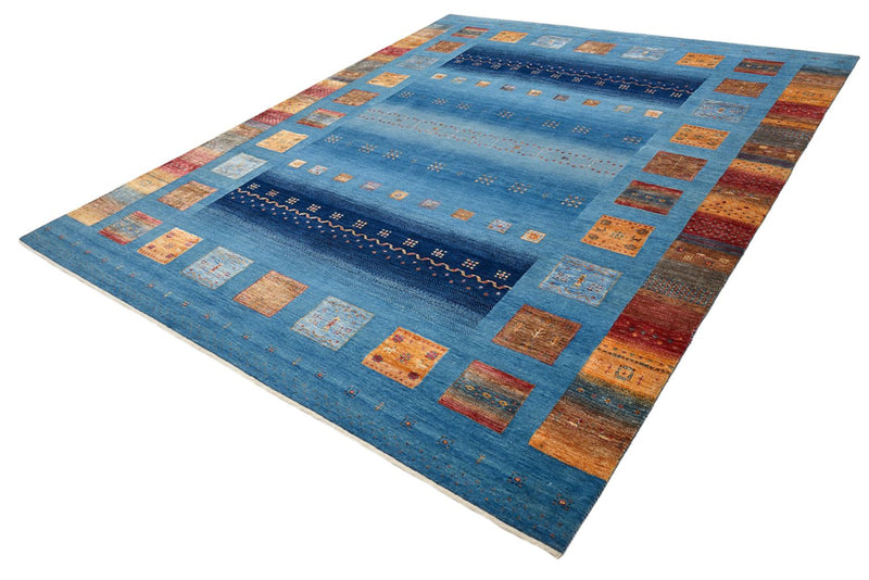 Gabbeh Teppich - Loribaft Indus - 338 x 249 cm - blau