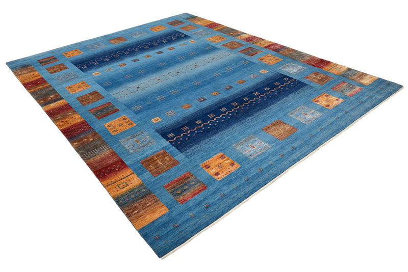 Gabbeh Teppich - Loribaft Indus - 338 x 249 cm - blau