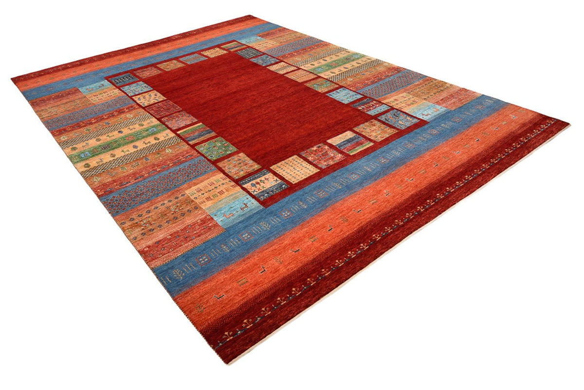 Gabbeh Teppich - Loribaft Indus - 299 x 207 cm - rot
