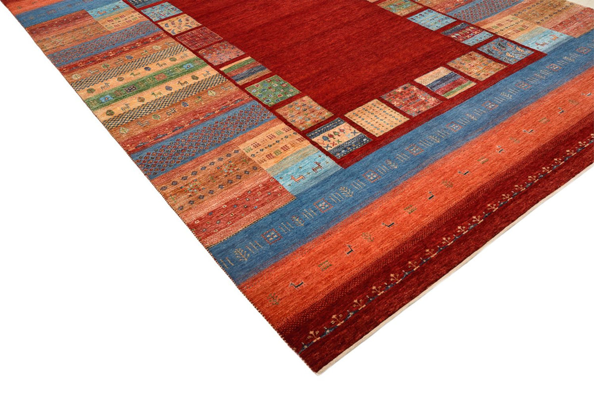 Gabbeh Teppich - Loribaft Indus - 299 x 207 cm - rot