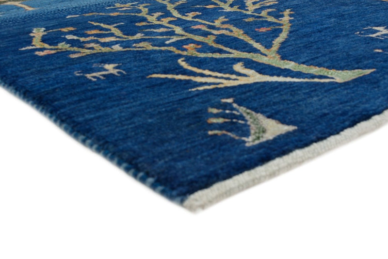 Gabbeh Teppich - Loribaft Indus - 204 x 155 cm - hellblau