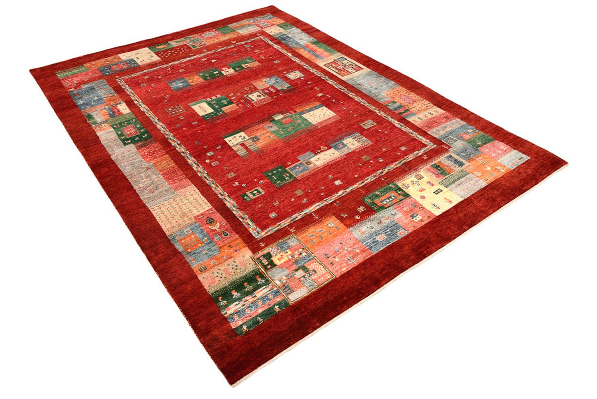 Gabbeh Teppich - Loribaft Indus - 239 x 177 cm - rot