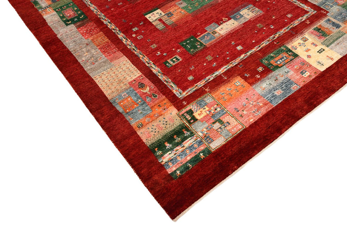 Gabbeh Teppich - Loribaft Indus - 239 x 177 cm - rot