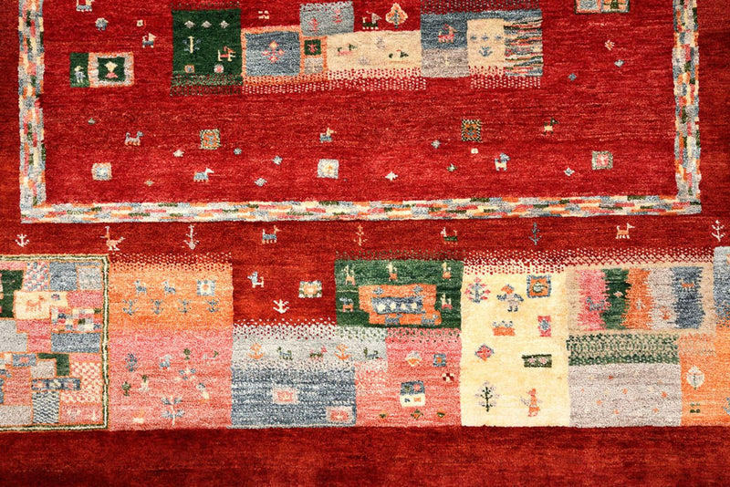 Gabbeh Teppich - Loribaft Indus - 239 x 177 cm - rot