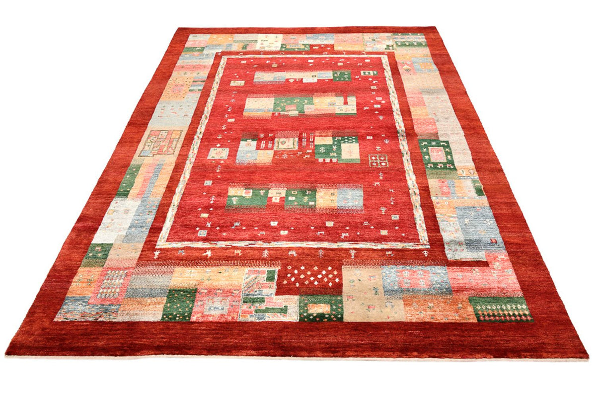 Gabbeh Teppich - Loribaft Indus - 239 x 177 cm - rot
