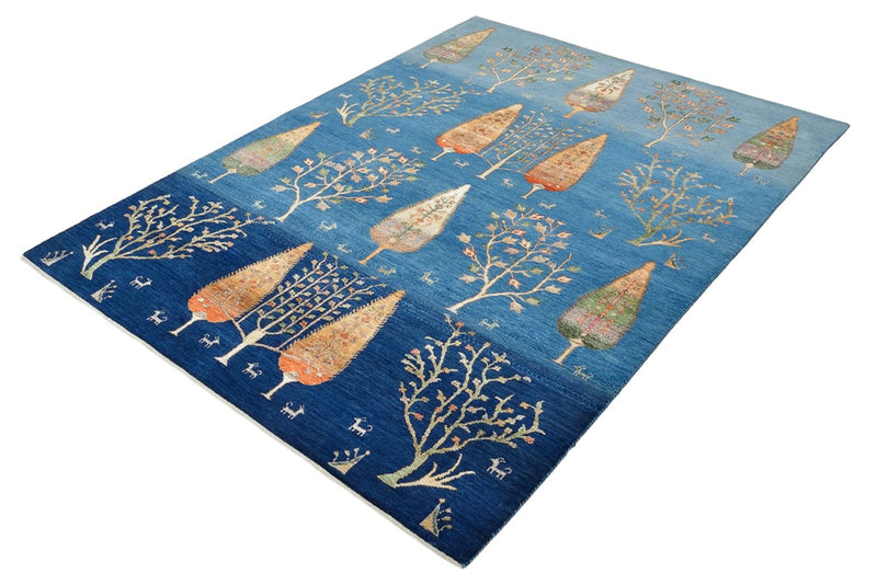 Gabbeh Teppich - Loribaft Indus - 206 x 155 cm - blau