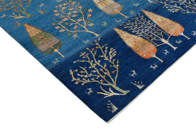 Gabbeh Teppich - Loribaft Indus - 206 x 155 cm - blau