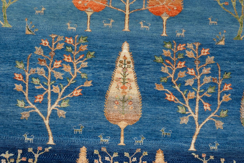 Gabbeh Teppich - Loribaft Indus - 206 x 155 cm - blau