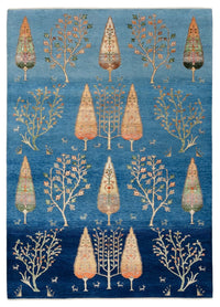 Gabbeh Teppich - Loribaft Indus - 206 x 150 cm - blau