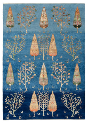 Gabbeh Teppich - Loribaft Indus - 206 x 150 cm - blau