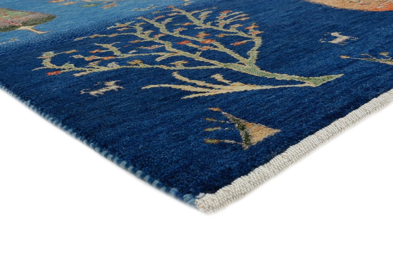 Gabbeh Teppich - Loribaft Indus - 206 x 150 cm - blau