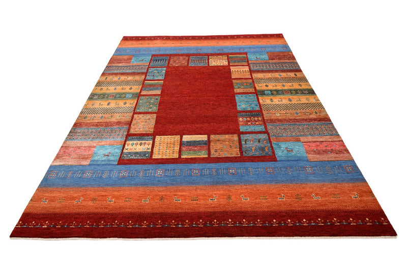Gabbeh Teppich - Loribaft Indus - 249 x 206 cm - rot