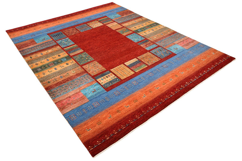 Gabbeh Teppich - Loribaft Indus - 249 x 206 cm - rot