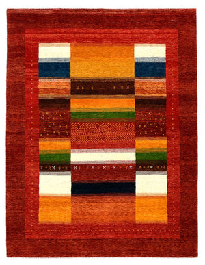 Gabbeh Teppich - Loribaft Indus - 259 x 203 cm - rot