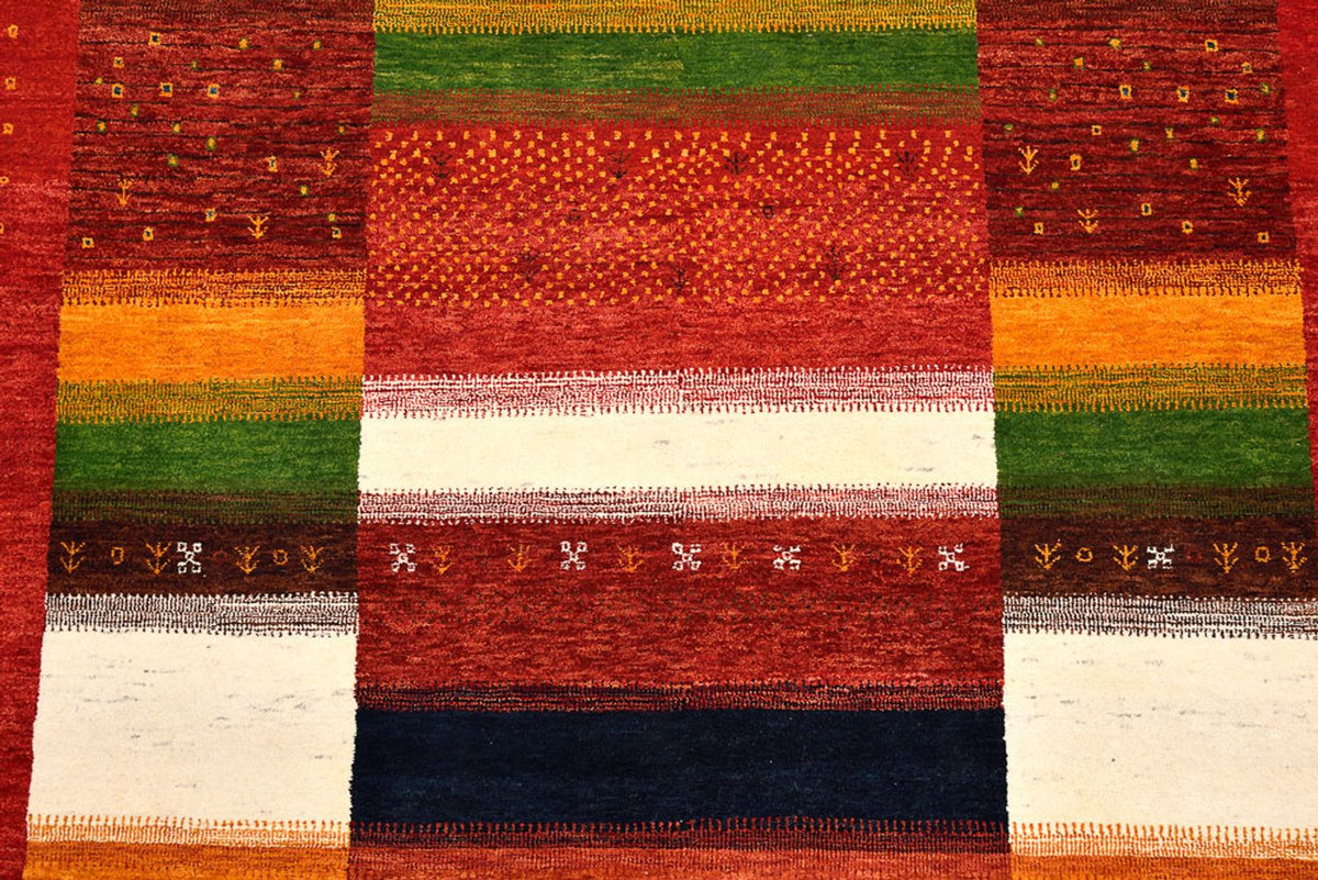 Gabbeh Teppich - Loribaft Indus - 259 x 203 cm - rot