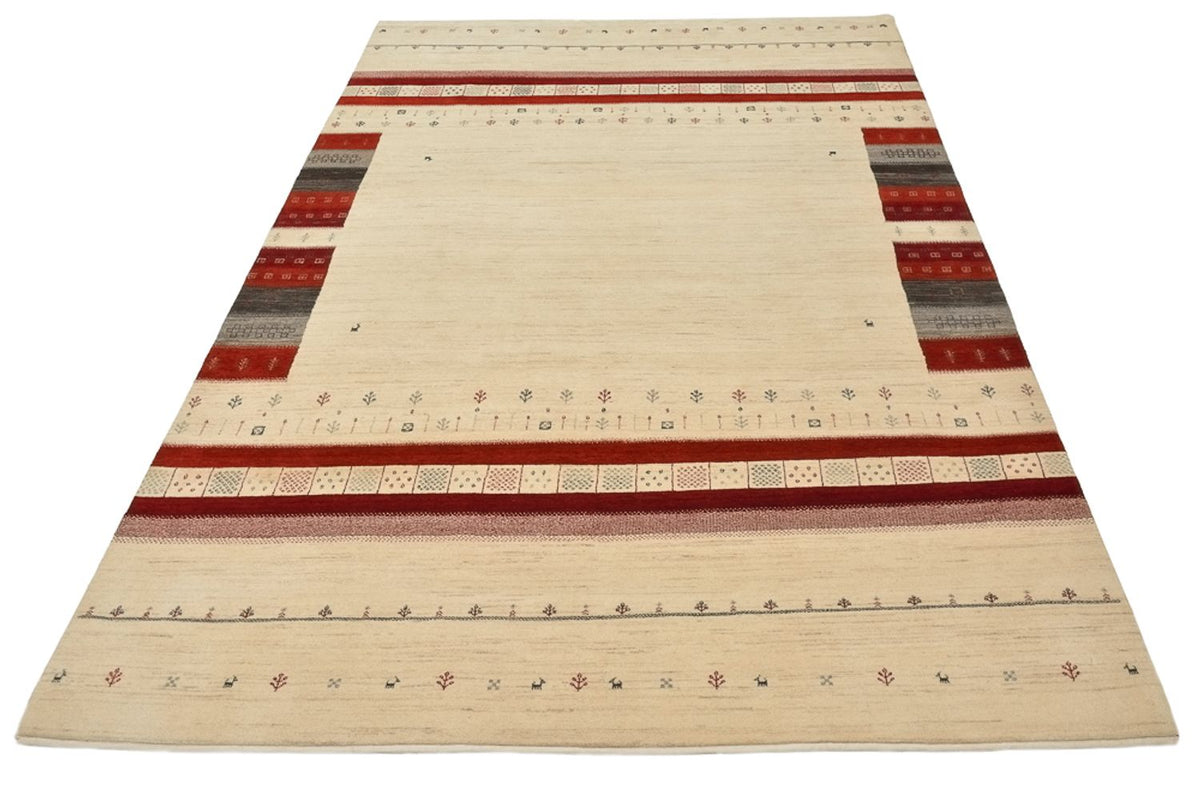 Gabbeh Teppich - Loribaft Indus - 297 x 198 cm - hellbeige