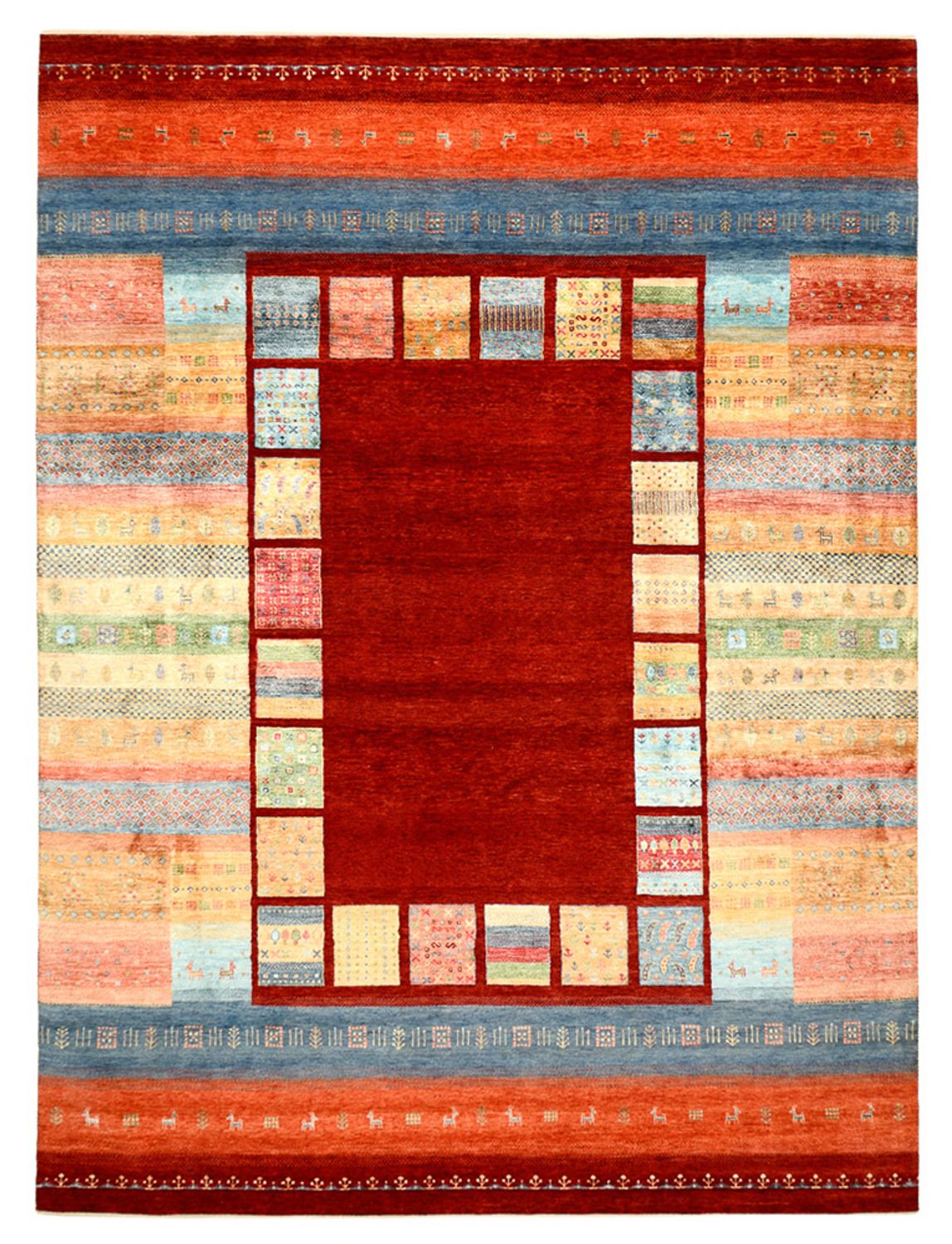 Gabbeh Teppich - Loribaft Indus - 336 x 250 cm - rot