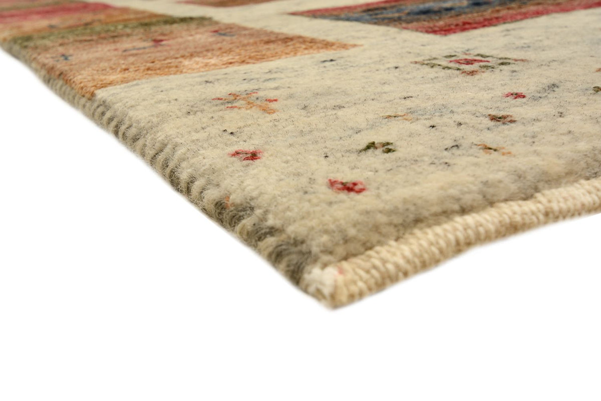 Gabbeh Teppich - Loribaft Indus quadratisch  - 202 x 199 cm - hellbeige