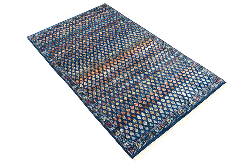Designer Teppich - 154 x 93 cm - dunkelblau