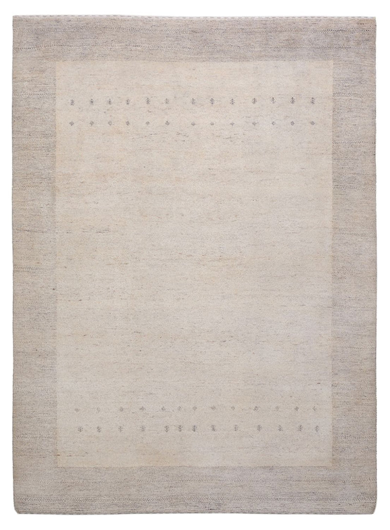Gabbeh Teppich - Loribaft Indus - 201 x 146 cm - hellgrau