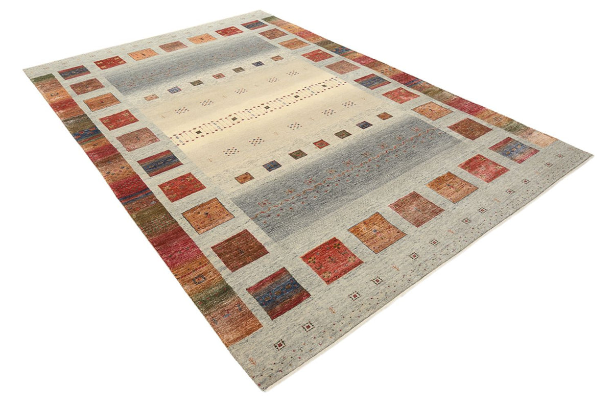 Gabbeh Teppich - Loribaft Indus - 304 x 208 cm - dunkelbeige