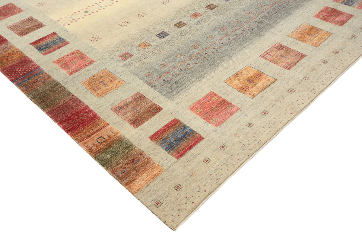 Gabbeh Teppich - Loribaft Indus - 336 x 250 cm - dunkelbeige