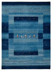 Gabbeh Teppich - Loribaft Indus - 235 x 169 cm - seeblau