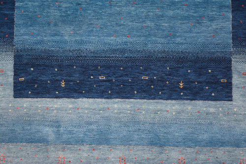 Gabbeh Teppich - Loribaft Indus - 304 x 204 cm - seeblau