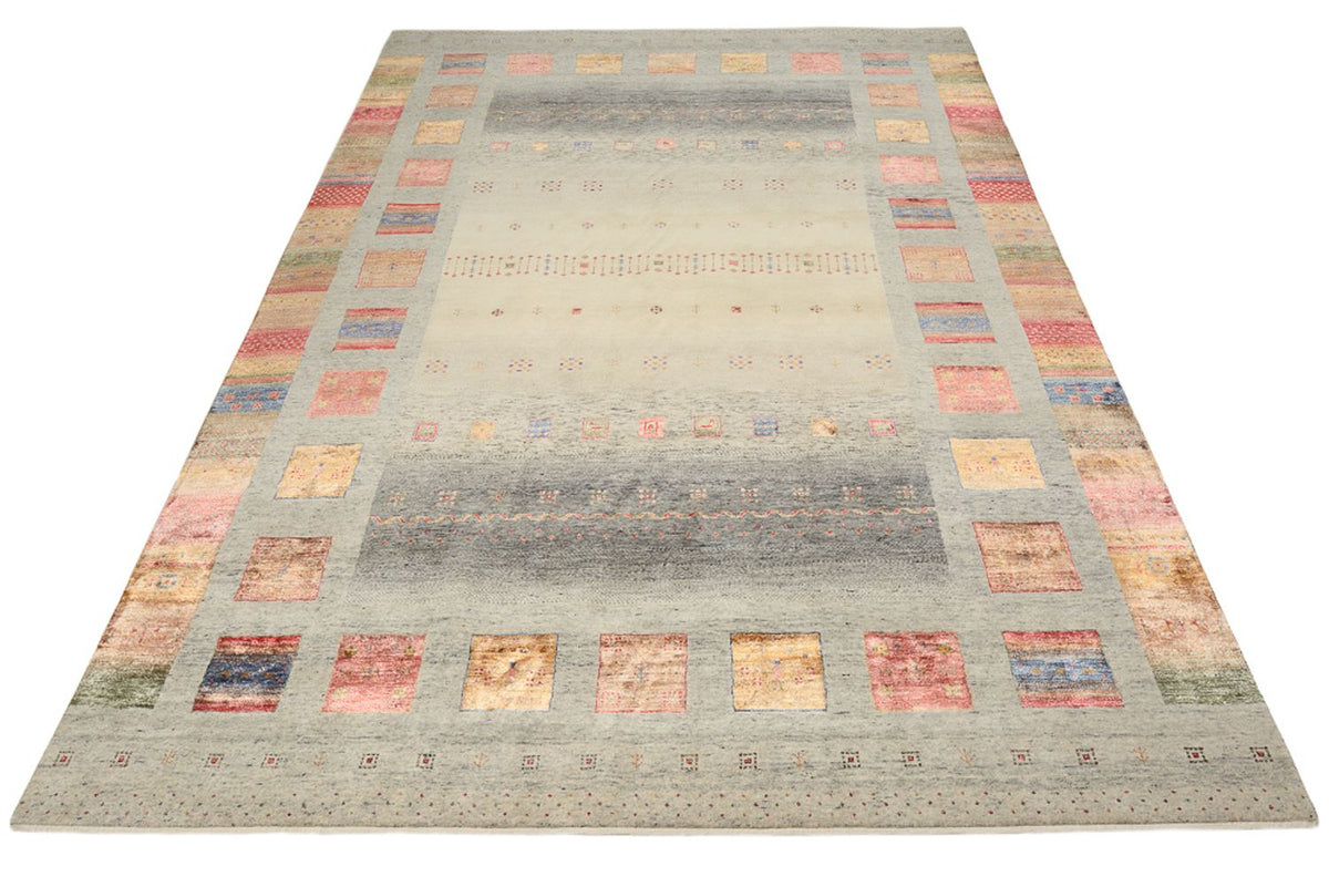 Gabbeh Teppich - Loribaft Indus - 354 x 248 cm - dunkelbeige