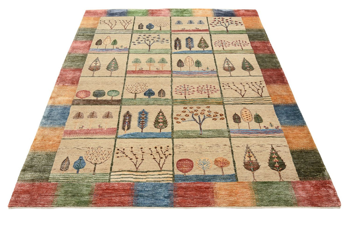 Gabbeh Teppich - Loribaft Indus - 201 x 157 cm - mehrfarbig