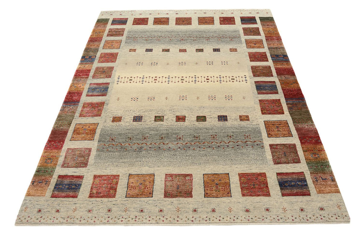 Gabbeh Teppich - Loribaft Indus - 204 x 154 cm - dunkelbeige
