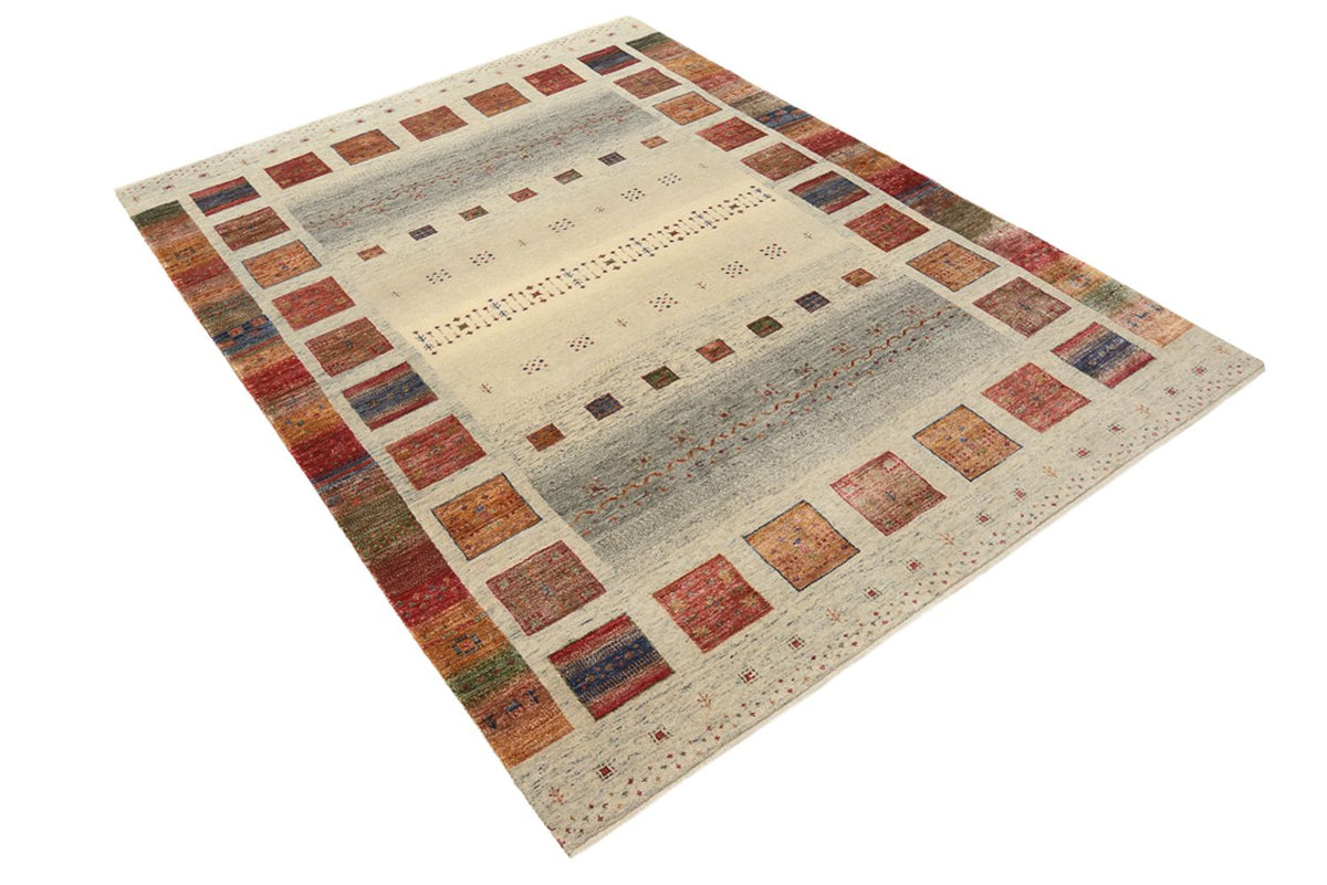 Gabbeh Teppich - Loribaft Indus - 204 x 154 cm - dunkelbeige